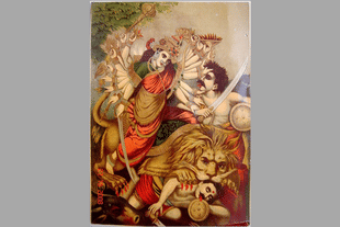 Durga Mahishasura-mardini, the slayer of the buffalo demon. ( 